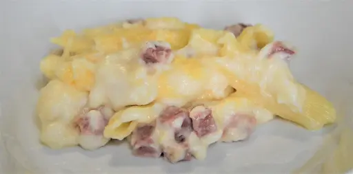 Macaroni sauce fromage et jambon dinde Halal 400 g (PLATS DE PATES ARTISANAUX )